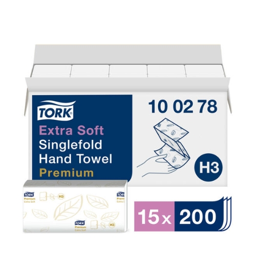 Tork Extra Zachte Z-vouw Handdoek Premium 2-laags wit