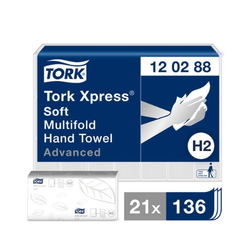 Tork Xpress® Zachte Multifold Handdoek Advanced 2-laags wit