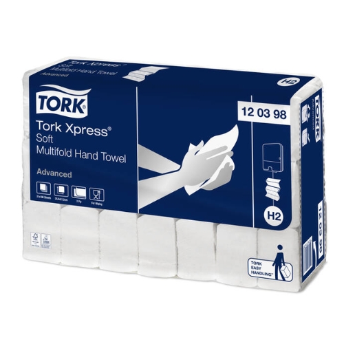 Tork Xpress® Zachte Multifold Handdoek Advanced Recycled 2-laags wit